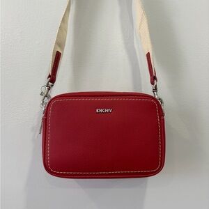 DKNY Red and Cream camera bag